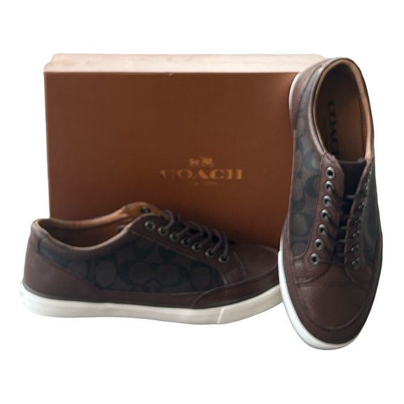 COACH PORTER LOW TOP SNEAKER MAHOGANY UNISEX - Picture 5 of 10